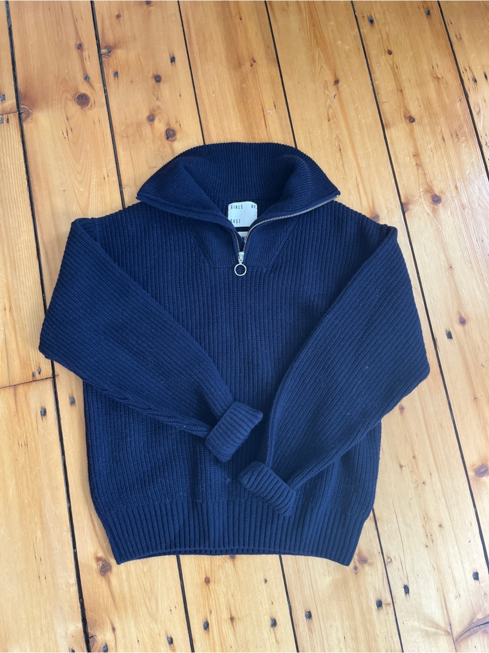 Girls of Dust / Eat Dust Fly Deck Sweater Yarn Delta, Navy, XS